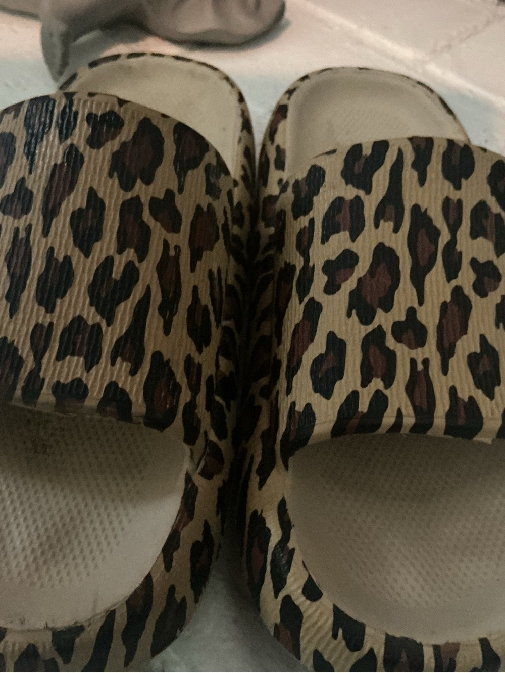 Leopard Print Slide Sandals - Women9s Leopard Slides